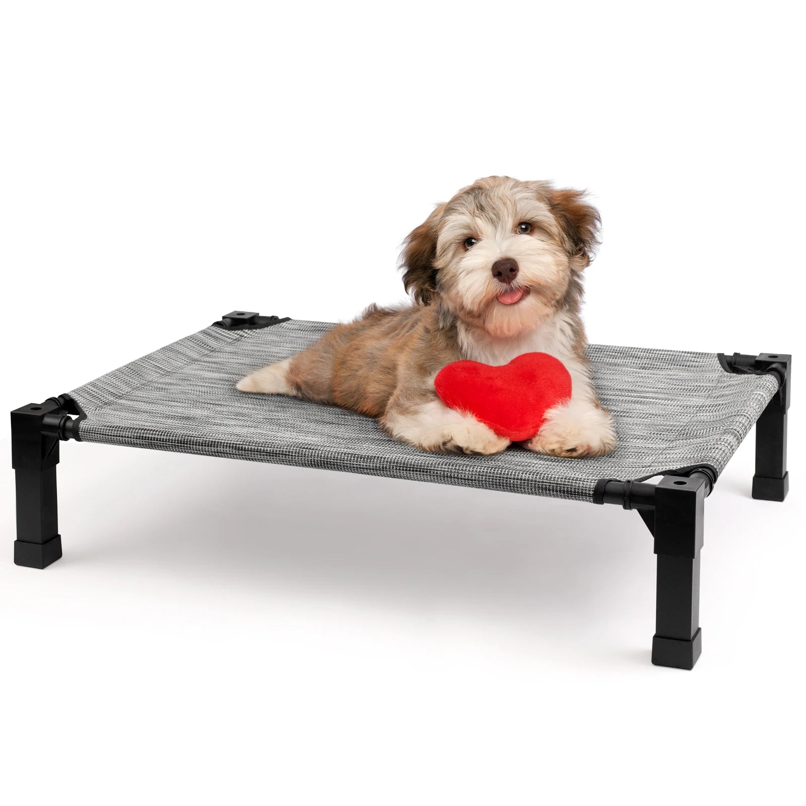 Raised pet beds with breathable mesh