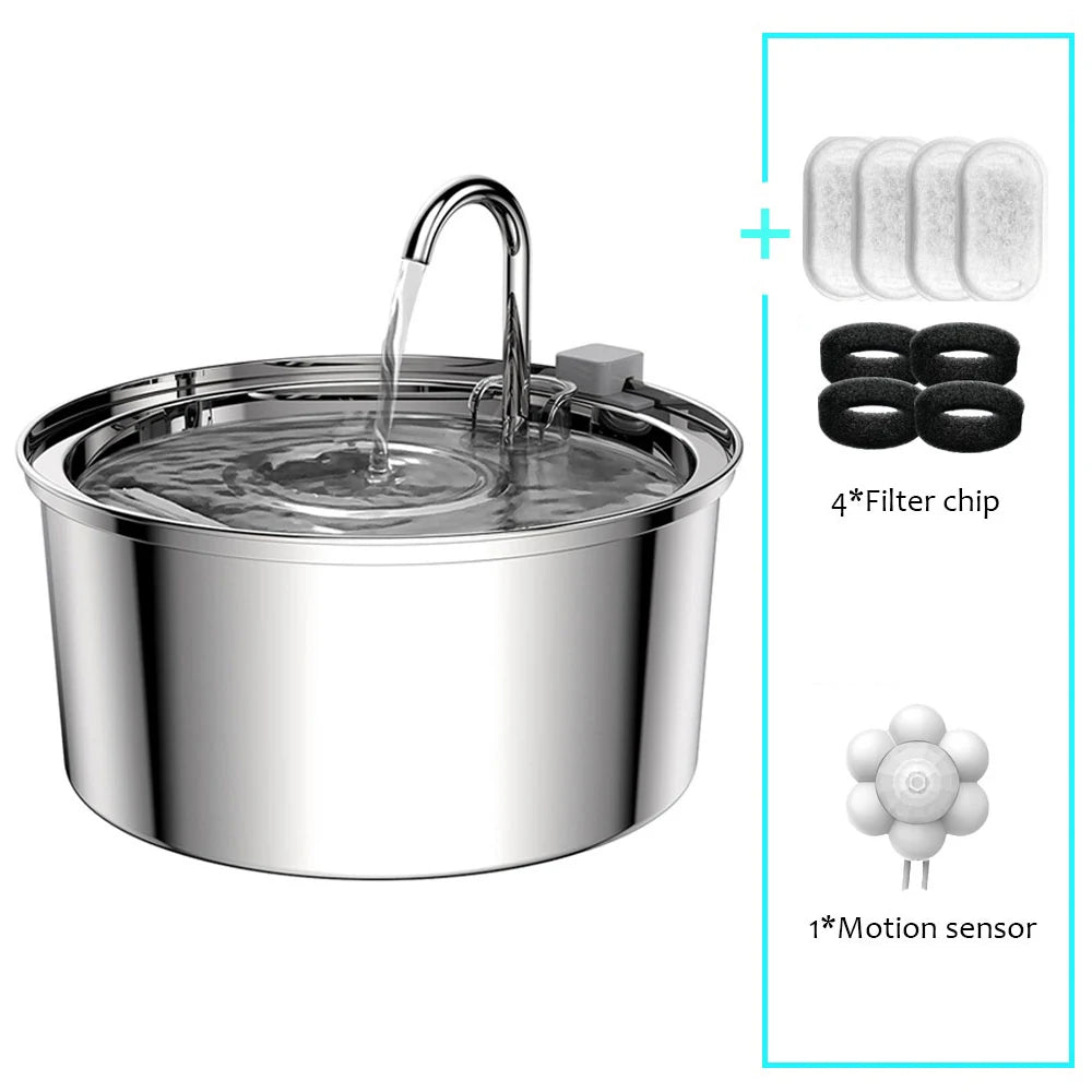 Smart pet fountains with filters