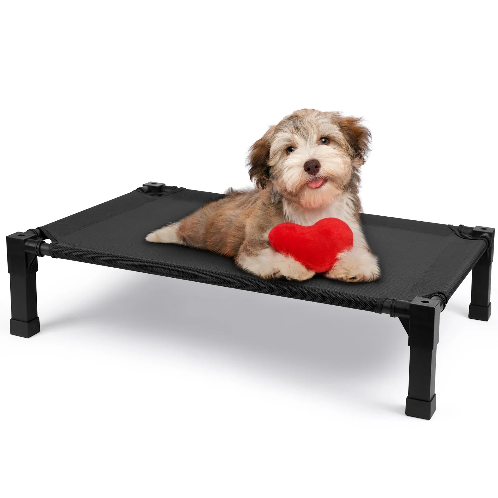 Raised pet beds with breathable mesh