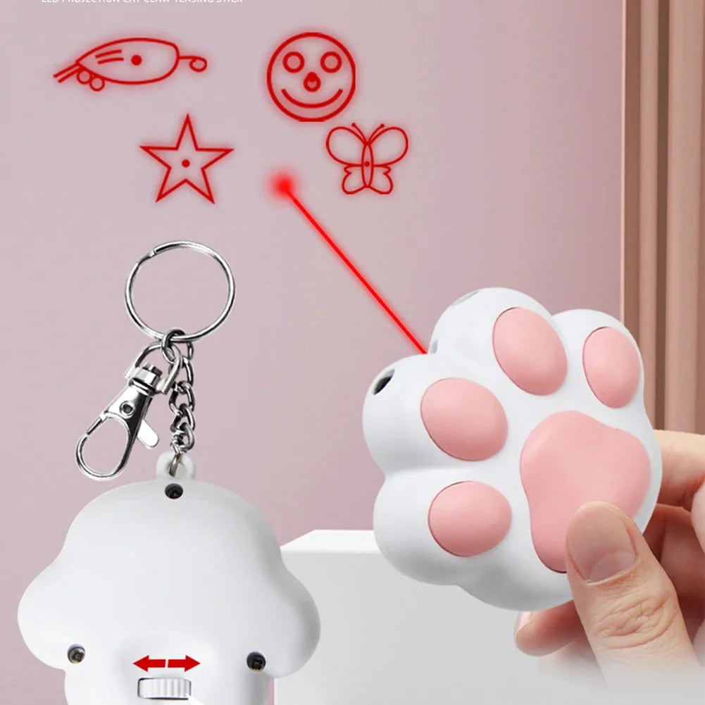 ALLOYSEEDCN Cat Laser Toys USB Rechargeable Interactive Keychain for Kitten Training Chaser Electrical Plastic Material Guangdong Origin