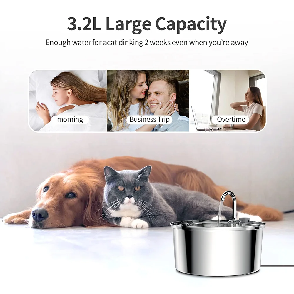 Smart pet fountains with filters