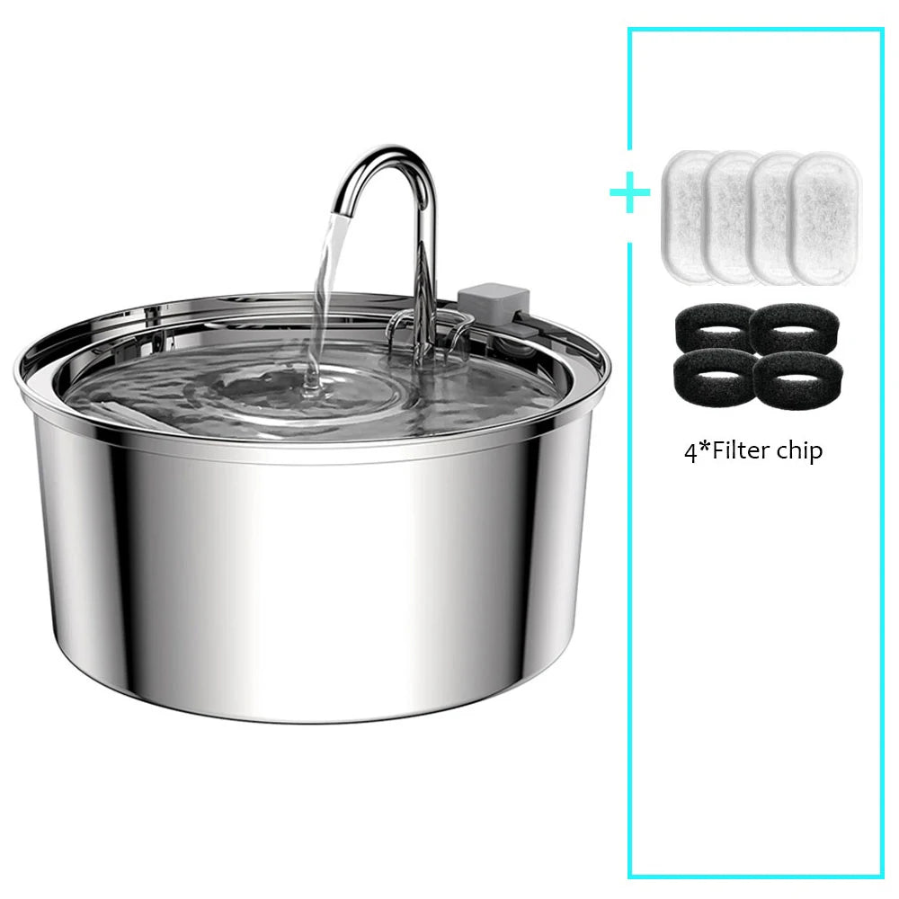 Smart pet fountains with filters