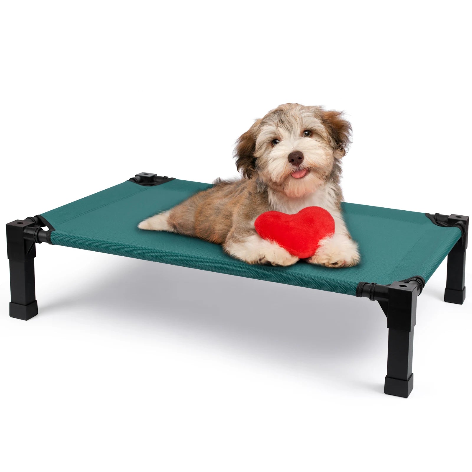 Raised pet beds with breathable mesh